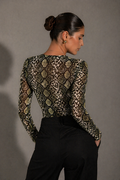 UMBRA MESH TOP - SNAKE PRINT