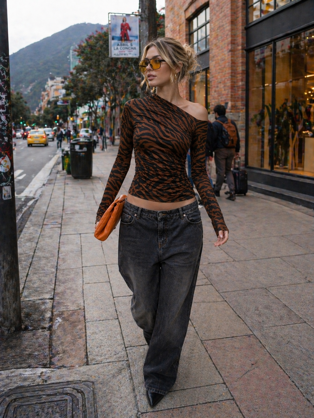 MESH ÓRBITA  CEBRA DRAPE TOP