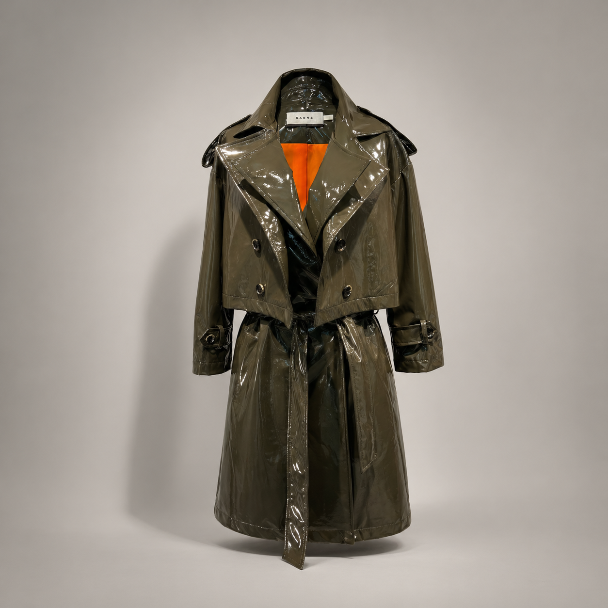 GLOSSY MODULAR TRENCH COAT