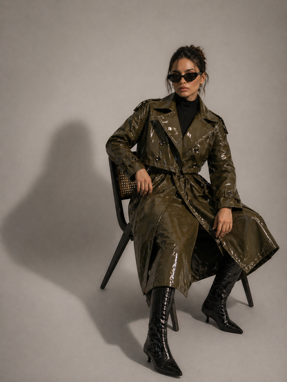 GLOSSY MODULAR TRENCH COAT