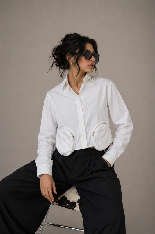 CAMISA  CROPPED ESTRUCTURADA