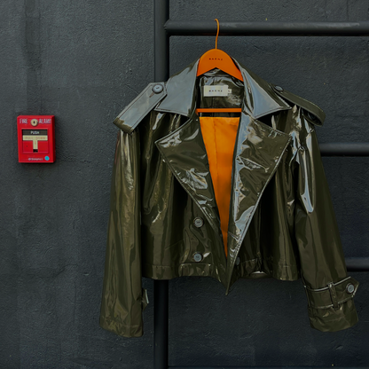 Glossy Trench Coat