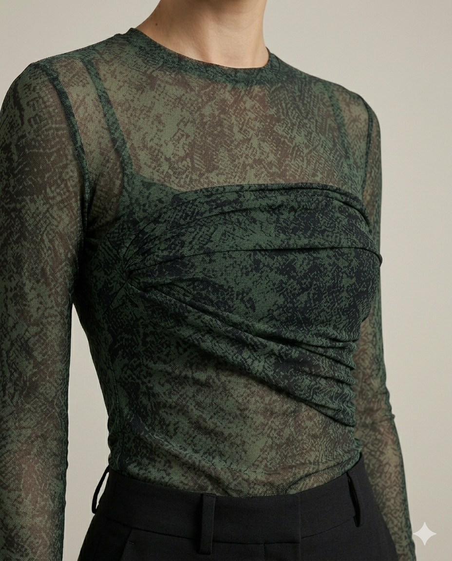BLUSA ECLIPSE SNAKE – DARK GREEN