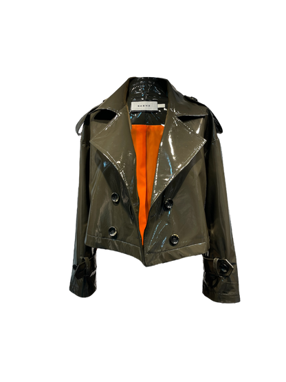 Glossy Trench Coat