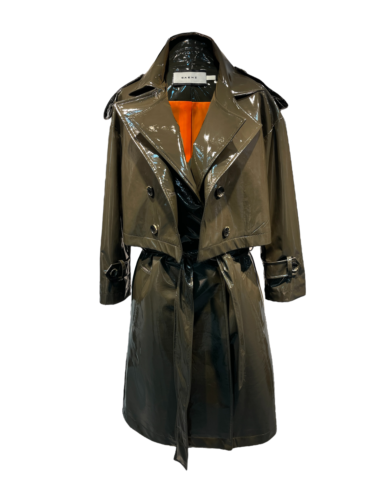 Glossy Trench Coat