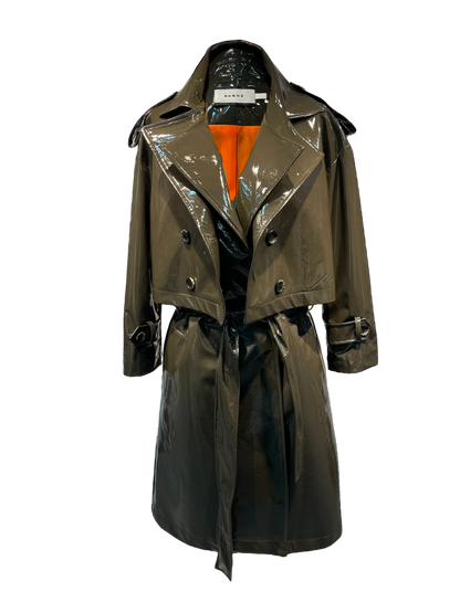 Glossy Trench Coat