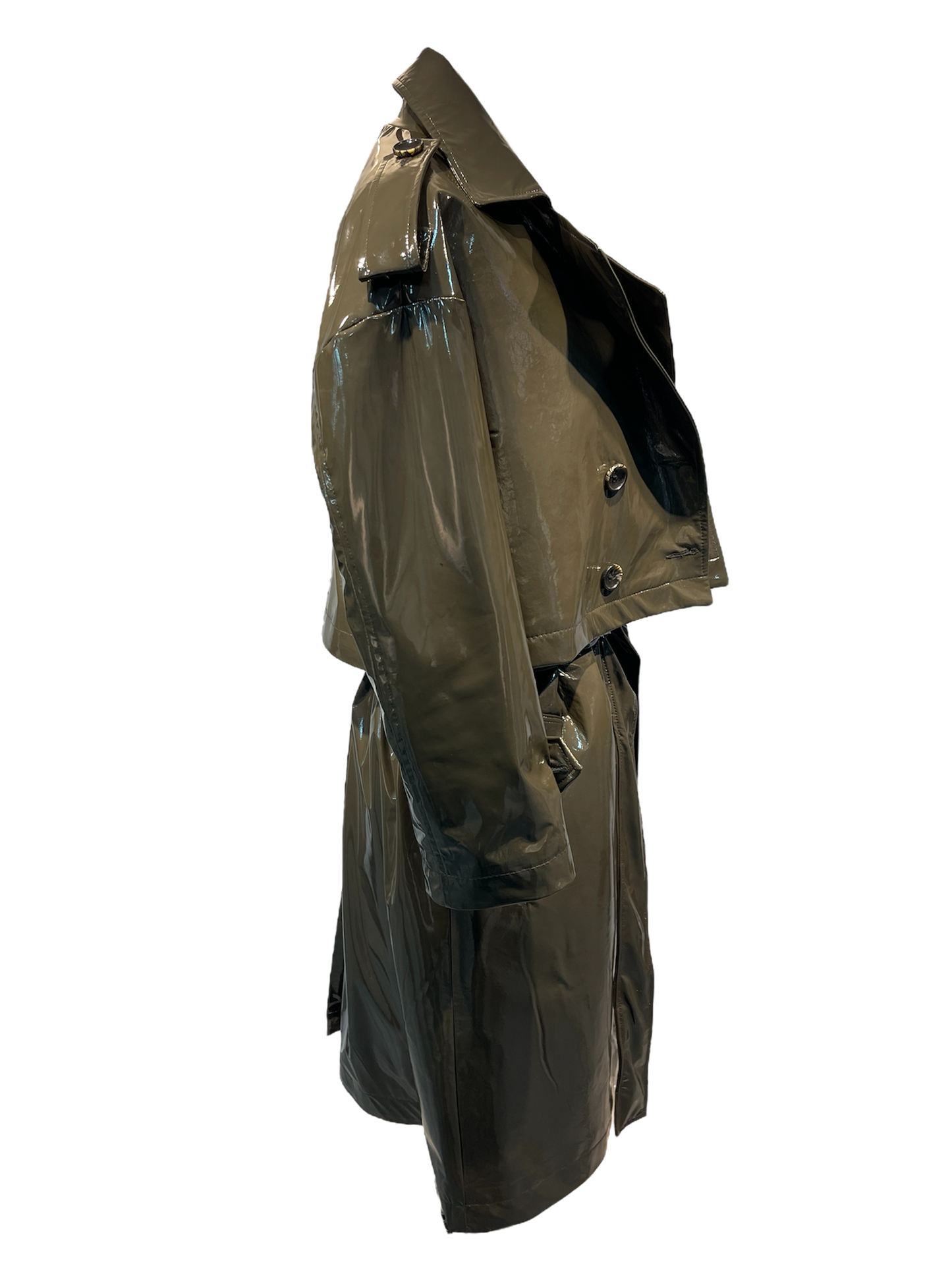 Glossy Trench Coat