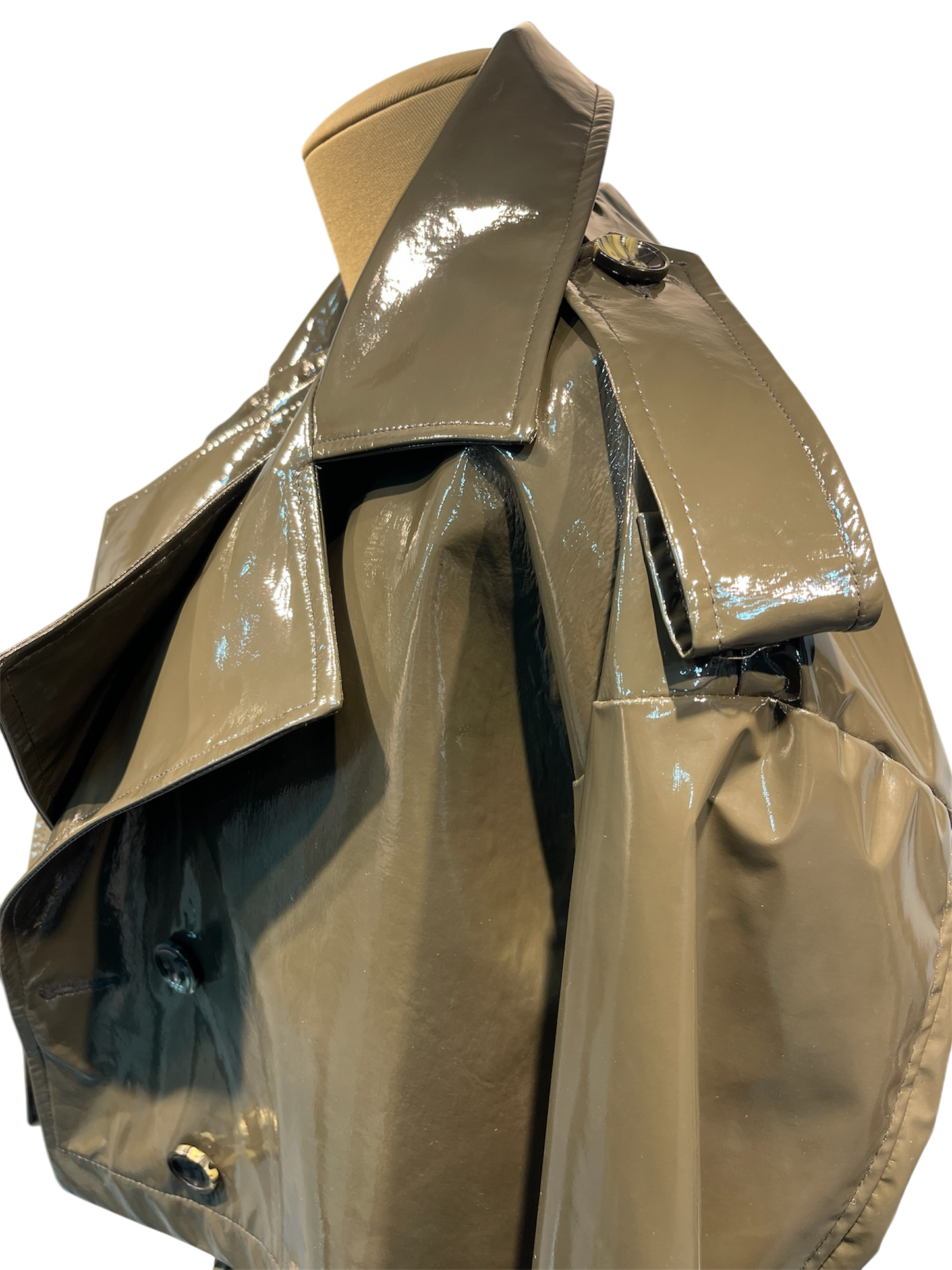 Glossy Trench Coat