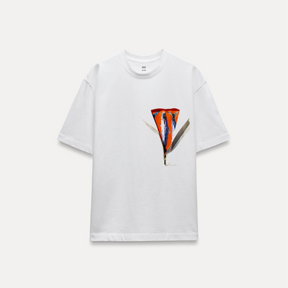 Camiseta oversize cremallera, estampado Sardinas