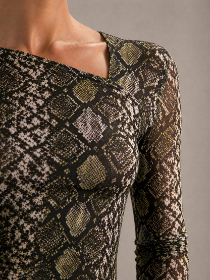 UMBRA MESH TOP - SNAKE PRINT