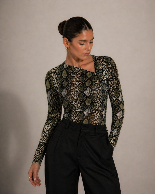 UMBRA MESH TOP - SNAKE PRINT